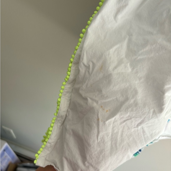 Mini Boden White Coverup with Blue and Neon Yellow Embroidery - Picture 2 of 5